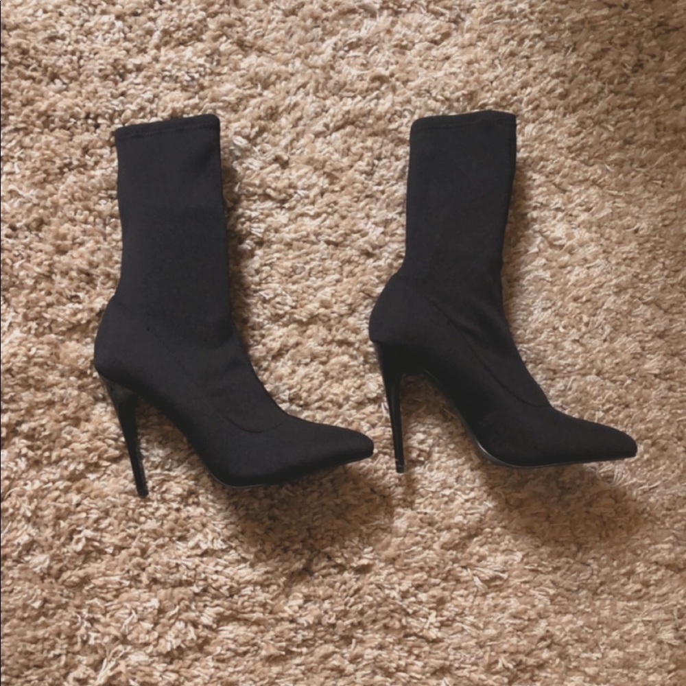 Black sock boots